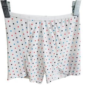 Undersummers Women's Size XS Slip Shorts Red White Blue Star Print Anti Chafing